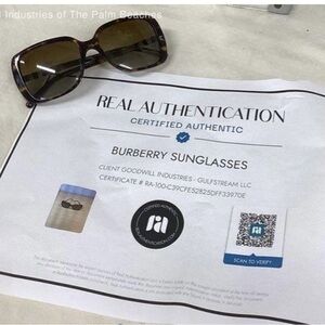 Burberry Tortoiseshell Sunglasses with COA